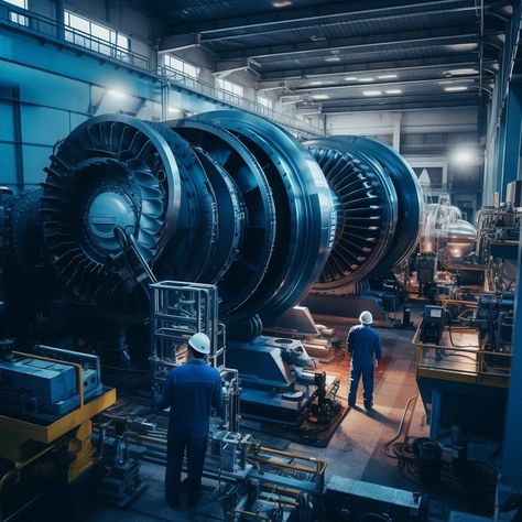 "Serene shades of blue envelop the diligent work of servicing a steam turbine, a harmonious blend of technology and tranquility." 3d Pencil Drawings, Steam Turbine, Blue Tones, Shades Of Blue, Pencil Drawings, Steam, Emerald, Pencil, Shades