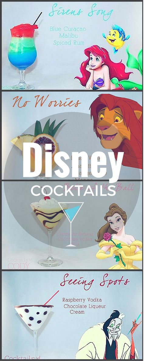 Disney Party Drinks, Disney Drinks Recipes, Disney Inspired Drinks Cocktails, Film Themed Cocktails, Disney Themed Cocktails Recipes, Mickey Mouse Cocktail, Cocktails Based On Movies, Minnie Mouse Cocktail, Mulan Cocktail