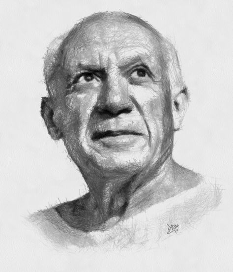 Global painter Pablo Picasso pencil drawing Picasso Tattoo, Pablo Picasso Drawings, Picasso Sketches, Picasso Drawing, Picasso Paintings, Graphite Drawings, Pablo Picasso, Pencil Art, Pencil Drawing