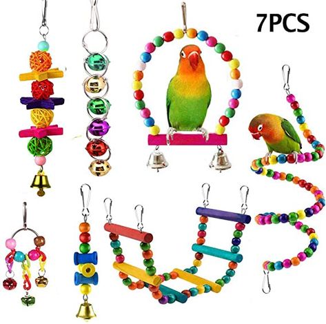 Conure Toys, Homemade Bird Toys, Cockatiel Toys, Diy Bird Cage, Parakeet Toys, Diy Bird Toys, Pet Bird Cage, Budgies Bird, Bird Cage Accessories