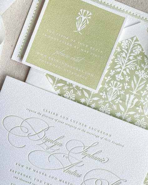 Setting the tone for an exquisite wedding with the Andras suite from @bellafigura. Luxurious cotton paper, soft greens, and a fun oval die-cut. Schedule a consult and let us help you create the wedding suite of your dreams! #fairhopealabama #mobilealabama #stationery #envelopes #envelopeart #envelope #AlabamaWedding #WeddingInvitations #WeddingStationery #WeddingPlanning #BrideToBe #GroomToBe #WeddingInspiration #WeddingDetails #WeddingDay #WeddingPrep #WeddingStationeryDesign #WeddingPaper #... The Knot Wedding Website Examples, The Knot Wedding Website, Wedding Website Examples, Website Examples, Wedding Stationery Design, Envelope Art, Alabama Weddings, Coastal Grandma, Wedding Suite