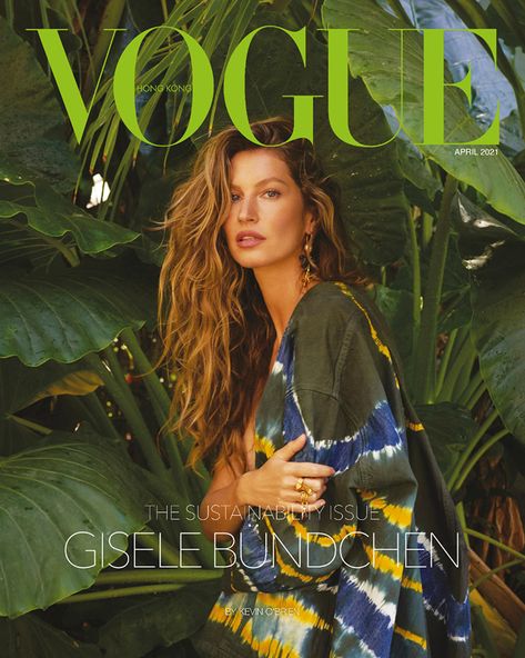 Gisele Bündchen is the Cover Star of Vogue Hong Kong April 2021 Issue Vogue Hong Kong, Vogue Brazil, Gisele B, Vogue Magazine Covers, Vogue Us, Vogue India, Fashion Cover, Gisele Bündchen, Vogue Covers