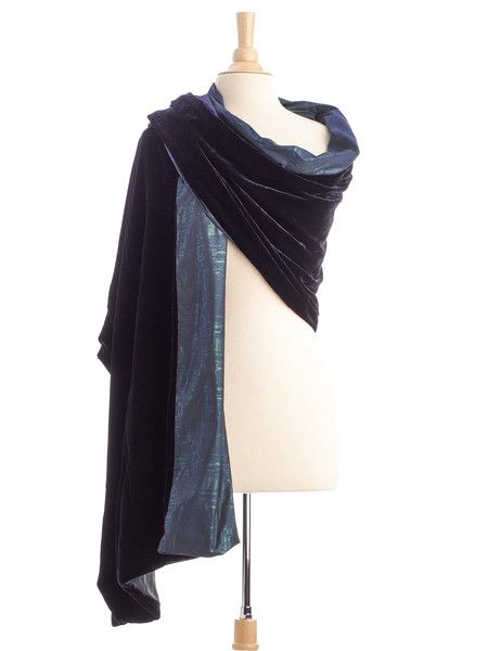 Midnight blue lined with shimmery taffeta silk velvet evening shawl Formal Shawls And Wraps Evening Dresses, Scarves Ideas, Evening Shawls And Wraps, Formal Shawl, Evening Wraps, Evening Shawls, Velvet Scarf, Scarf Outfit, Glamorous Dresses