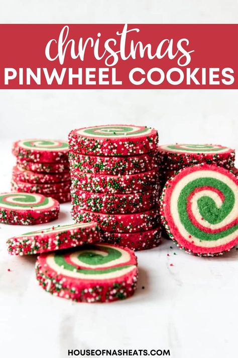 Christmas Pinwheel Cookies, Cookies 2023, Grinch Cookies, Christmas Cookie Ideas, Pinwheel Cookies, Mexican Wedding Cookies, Turtle Cookies, Chocolate Crinkle Cookies, Roll Cookies