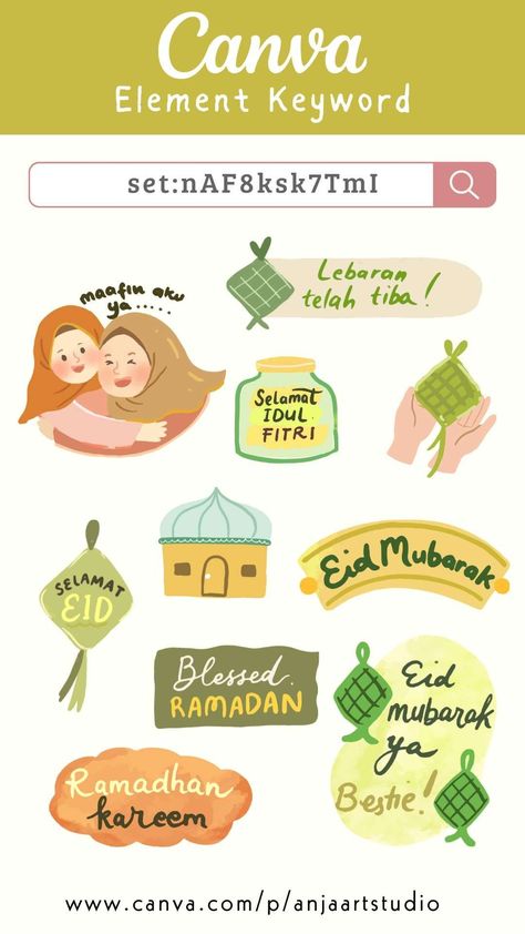 Canva Elements Keyword - Eid Mubarak Ramadan Canva Clipart, Islamic Clipart, Canva Keywords Elements, Lettering Doodle, Canva Free Elements, Ramadan 2025, Canva Stickers, Islamic Activities, Eid Mubarak Stickers