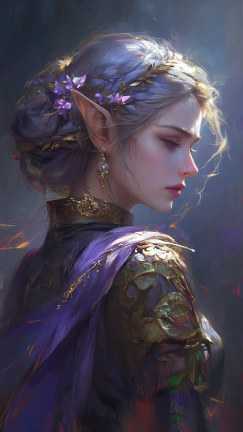 Weiblicher Elf, Character Design Portrait, Elven Woman, Elf Female, Dnd Elves, Princess Illustration, Design Portrait, Female Character Art, Roleplay Characters