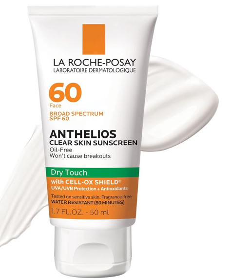 La Roche-Posay Anthelios Clear Skin Dry Touch Sunscreen SPF 60, Oil Free Face Sunscreen for Acne Prone Skin, Won't Cause Breakouts Sunscreen For Acne Prone Skin, Best Drugstore Sunscreen, Detox Water For Clear Skin, La Roche Posay Sunscreen, Soft Clouds, Sunscreen Oil, Daily Sunscreen, Night Time Skin Care Routine, Beauty Care Routine