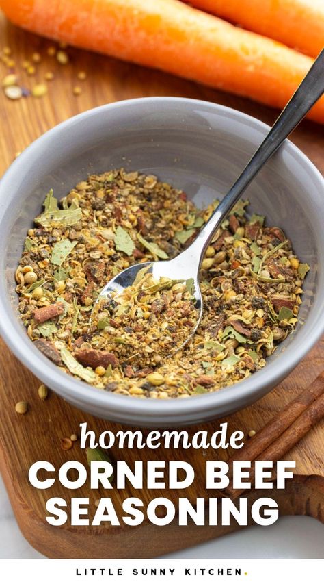 Easy homemade corned beef seasoning recipe! Mix simple spices and make your corned beef extra tasty. Corn Beef Spices Recipes, Corn Beef Seasoning, Corned Beef Seasoning Recipe, Diy Corned Beef, Corned Beef Seasoning, What Is Corned Beef, Mix Spices, Beef Seasoning, St Patricks Food