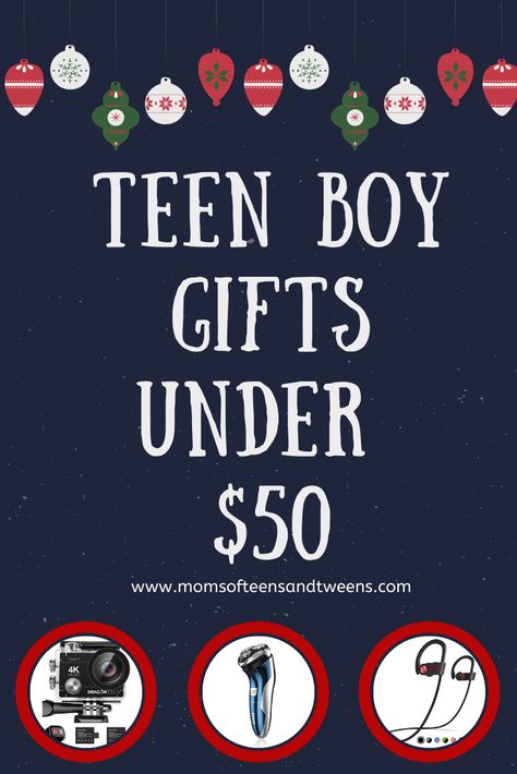 Teen boys can be tough to buy for - especially in this "Fortnite" world we're living in. Here's a look at some fresh ideas - and they won't break the bank. Each of these gifts are less than $50, and each of these gifts are definite winners. Toss them into your cart, wrap them up, and know that come Christmas morning? You'll be crowned the Gift Giving Champion ... which is totally a real thing. #teenboy #teenagergifts #boygifts #under50gifts #boy #teenager Pre Teen Boys Christmas Gifts, Advent Calendar For Teen Boys, Outdoors Gifts For Teen Boys, Top Christmas Gifts For Teen Boys 2022, Teen Boy Gifts, Teen Boy Christmas Gifts, Boy Teenager, Great Gifts For Teenage.boys, Christmas Gifts For Teenagers