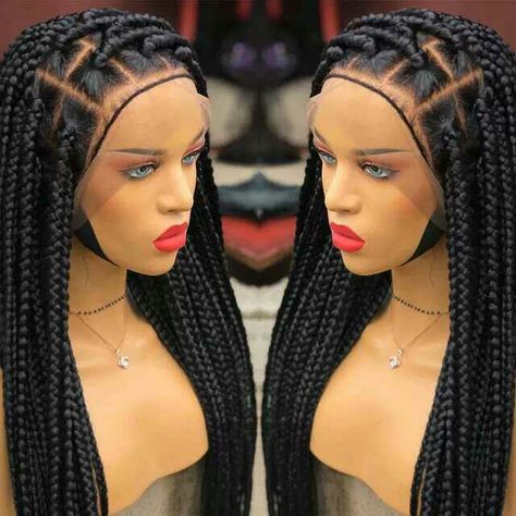 Braided Wig Styles, Braided Wig Hairstyles, Wig Vendors, Wig Braids, Braided Headband Hairstyle, Sew In Hair Extensions, Frontal Wig Hairstyles, Glueless Wigs, Braided Wigs