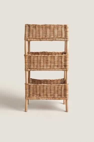 Beachy Room, Rattan Storage, Wicker Baskets Storage, Basket Shelves, Rattan Basket, Declutter Your Home, Play Kitchen, Room Aesthetic, Skorts