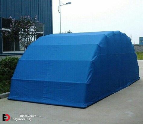 Portable Garage Shelters And Solutions - Engineering Discoveries Garage Canopies, Portable Carport, Car Shed, Portable Garage, Run In Shed, Car Shelter, Car Shade, Carport Designs, Camping Glamping