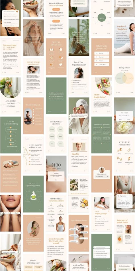 Health And Wellness Social Media Templates, Medicine Instagram Feed, Health Instagram Stories, Instagram Feed For Coaches, Fitness Coach Instagram Feed, Aesthetician Social Media Posts, Wellness Instagram Template, Health Coach Templates, Aesthetician Instagram Posts