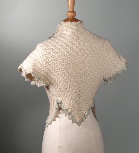 Victorian Crochet Patterns, Victorian Shawl, Victorian Crochet, Crochet Bodice, Vintage Crochet Patterns, Vintage Knitwear, Crochet Tops, Crochet Blouse, Fall Ideas