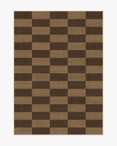 Shop the Architectural Digest Yates Check Brown Re-Jute Rug from Ruggable. Our washable rugs are made-to-order, stain-resistant and machine washable. Free shipping! Ruggable Architectural Digest, French Chalet, Sand Background, Light And Dwell, Checker Design, Checkered Design, Rug Colors, Checkered Rug, Jute Area Rugs