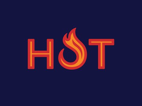 HOT by Steve Hamaker on Dribbble Hot Logo Design, Hot Typography, Illustrated Typography, Written Logo, Beginner Drawing Lessons, Beginner Drawing, Fire Logo, Bad Girl Quotes, Drawing For Beginners