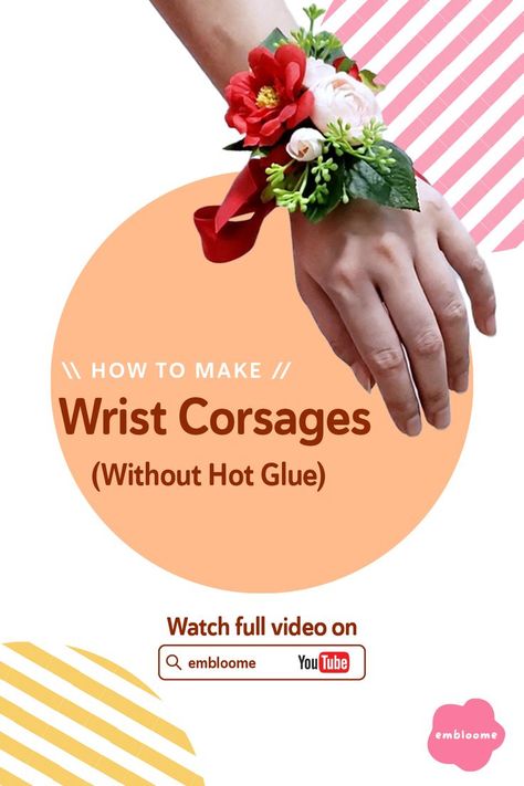 Diy Wrist Corsage, Prom Flowers Corsage, Wrist Corsage Prom, Diy Corsage, Wrist Corsages, Corsage Prom, Prom Flowers, Flower Corsage, Diy Wedding Flowers