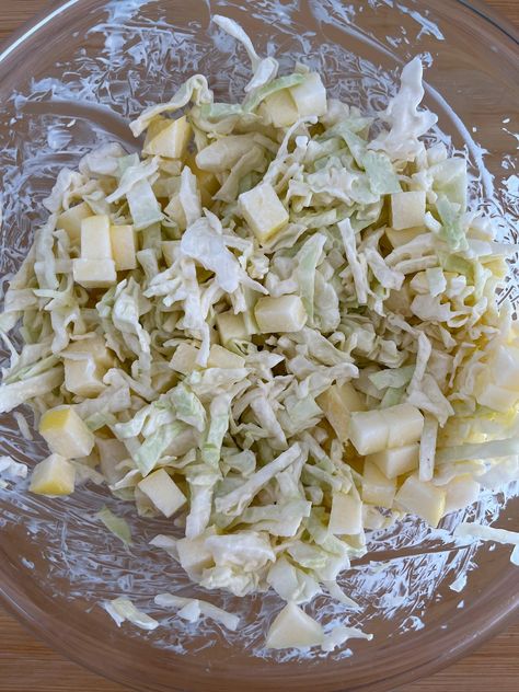 Apple Coleslaw - Gerd Grub Gerd Friendly, Gerd Recipes, Apple Coleslaw, Gerd Diet, Slaw Dressing, Summer Potluck, Golden Delicious Apple, Coleslaw Dressing, Apple Slaw