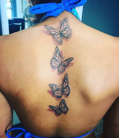 Luis Lopez  is back at it (literally) with this stunning butterfly back tattoo design to start the day! #primaldecor #safetattoo #cheyennehawkpen #inkedandproud #tattooedandemployeed #inkedgirls #waverlyink #blackclawtattoo #licensedtattooartist #tattooartistsofhumboldt Back Tattoo Women Spine, Tattoo Wallpaper, Butterfly Back Tattoo, Upper Back Tattoos, About Butterfly, Small Butterfly Tattoo, Spine Tattoos For Women, Bff Tattoos, Irezumi Tattoos