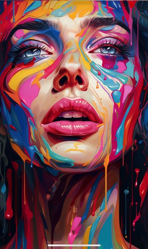 Discovering Inspiration: Free Images for Your Creative Journey – MAXIMALIST MUSE Abstract Woman Painting, Bold Paintings, Face Art Painting, Expressive Portraits, Pink Wigs, African Artwork, Abstract Girl, Polygon Art, Resin Art Painting