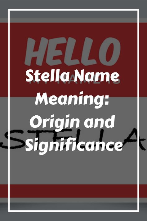 Stella is a name of Latin origin, derived from the Latin word “stella” which means “star”. The name was first used by Sir Philip Sidney in his poem collection Estella Name, Stella Name, Strong Names, Name Origins, Meaningful Names, Cute Nicknames, Latin Word, Ace Family, People Names