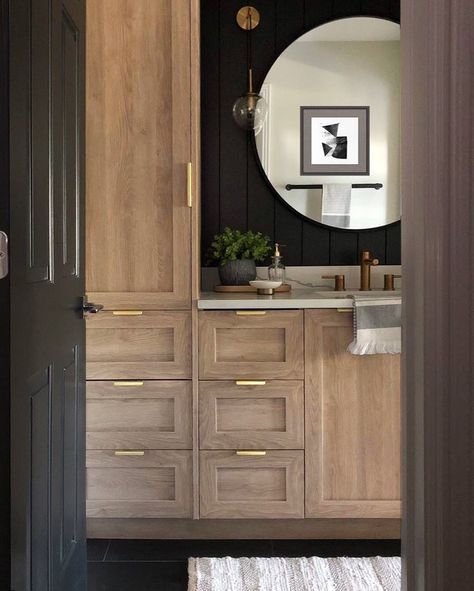 6 Bathroom Vanity Ideas That Make Storage a Cinch - SemiStories Ikea Bathroom Vanity, Ikea Sektion Cabinets, Bathroom Vanity Ideas, Ikea Bathroom, Vanity Ideas, Master Bath Remodel, Boys Bathroom, Kitchen Farmhouse, Bathroom Vanity Cabinets