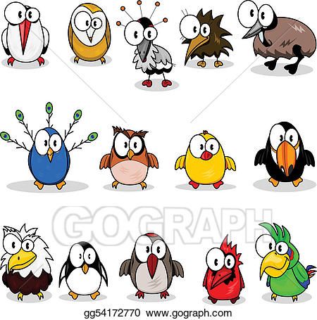 Collection of cartoon birds Arte Doodle, Bird Clipart, Cartoon Birds, Funny Birds, Happy Paintings, Bird Drawings, Art And Illustration, Cartoon Clip Art, Doodle Drawings