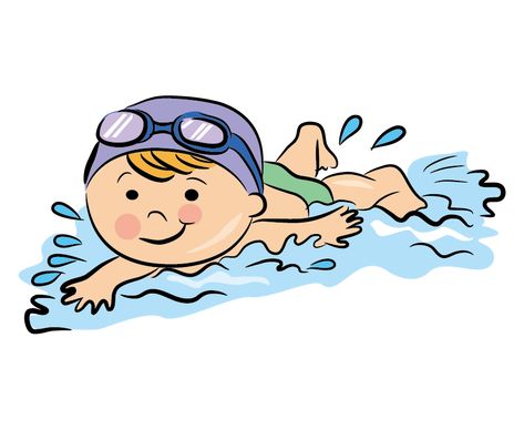 Illustration Cartoon Characters, Swimming Cartoon, People Cartoon, Swimming Pictures, Human Figure Drawing, English Lessons For Kids, Bird Silhouette, Magazines For Kids, Illustration Cartoon