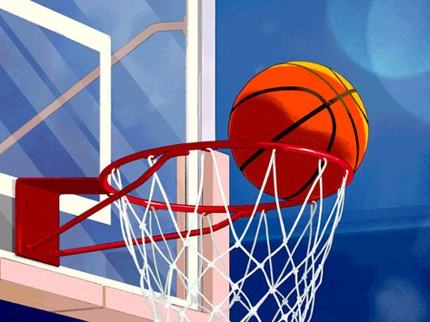 Rebecca Mock Bounce Illustration, Sports Animation Gif, Basketball Live Wallpaper Animated, Basketball Animation Wallpaper, Sport Animation, Basketball Animation, Rebecca Mock, 3d Motion Graphics Animation, Basketball Animated