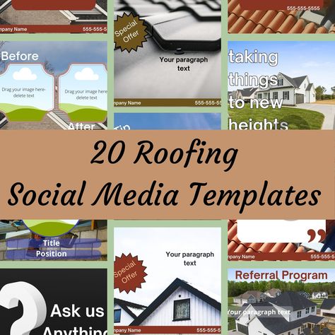 Excited to share the latest addition to my shop: 20 Roofing / Roof Repair Facebook or Instagram Posts - Roofer Social Media Templates #roofingmarketing #roofcaretemplate #rooferfacebook https://etsy.me/3Jt3iZG Roofing Social Media Posts, Publication Facebook, Roofing Business, Boost Business, Roofing Services, Referral Program, Roof Repair, Social Media Facebook, Social Media Templates