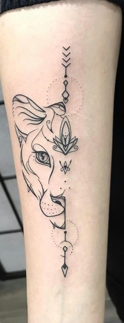 Lioness Tattoo Design, Beautiful Spine Tattoos, Fierce Tattoo, Tattoos Forearm, Spine Tattoo Ideas, Tattoo For Boyfriend, Lioness Tattoo, Feminine Tattoo Sleeves, Ribbon Tattoos