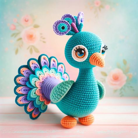 Ever thought of bringing a touch of whimsy and elegance to your crochet collection? This peacock amigurumi crochet is the perfect project to add a bit of Peacock Crochet Pattern Free, Peacock Crochet Pattern, Crochet Peacock, Peacock Crochet, Plush Crochet, Crochet Collection, Crochet Animals Free Patterns, Peacock Pattern, Crochet Amigurumi Free