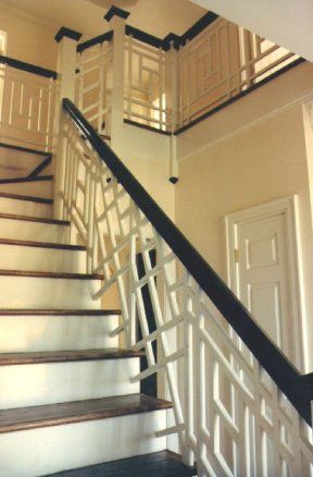 Rick Spitzmiller's chippendale staircase.  Amazing Stairways Ideas, Chippendale Design, Stairways To Heaven, Foyer Staircase, Stair Rails, Chinese Chippendale, Staircase Railings, Stair Case, Railing Design