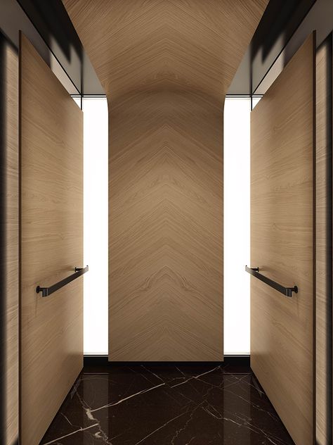 Hyundai Elevator Turkey_Custom Car Design - CKMY Architects Fancy Elevator Interior, Hotel Elevator Design, Residential Elevator Design, Elevator Cab Design, Elevator Lobby Design Residential, Lift Design Interior, Lift Car Interior, Modern Elevator Interior, Home Elevator Interior Design