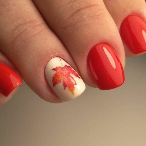 Fall Leaves Nail Art, Dot Nail Designs, Unghie Nail Art, Simple Fall Nails, Autumn Nail, Fall Nail Art Designs, Fall Acrylic Nails, Fall Nail Art, Short Nail Designs