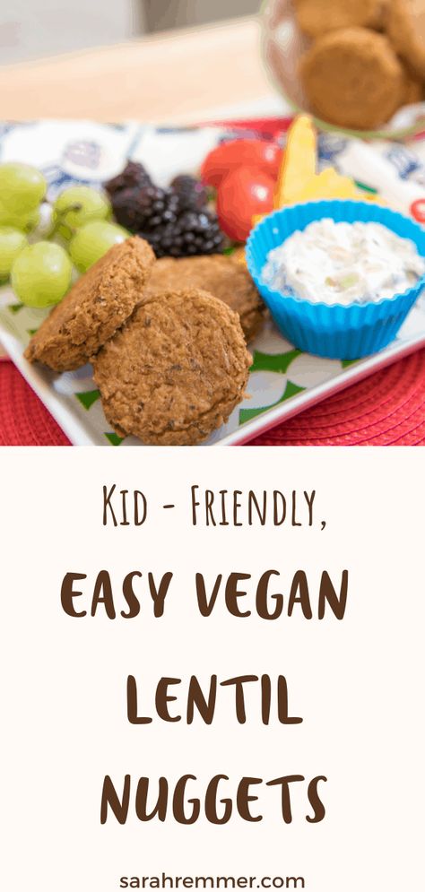 Kid-Friendly, Easy Vegan Lentil Nuggets | Sarah Remmer, Dietitian Lentil Nuggets, Canned Lentils, Vegan Kids Recipes, Quick Easy Vegan, Vegan Lentil, Vegan Baby, Kids Cooking Recipes, Baby Led Weaning Recipes, Weaning Recipes