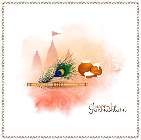 Happy janmashtami festival background wi... | Free Vector #Freepik #freevector #background #flower #birthday #abstract Sri Krishna Janmashtami, Happy Janmashtami Image, Janmashtami Images, Happy New Year Hd, Janmashtami Celebration, Janmashtami Wishes, Fireworks Background, Greetings Images, Background Flower