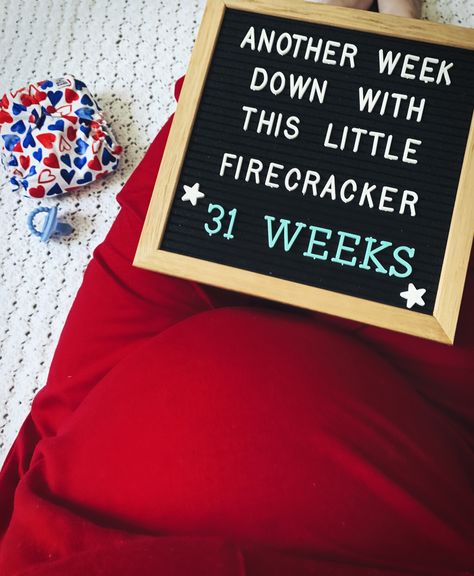 31 Weeks Pregnant Quotes, 31 Weeks Pregnant Belly, Pregnancy Letter Board, Timeline Ideas, Finding Out Your Pregnant, Belly Pictures, 19 Weeks Pregnant, 5 Weeks Pregnant, Pregnancy Timeline