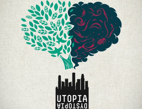 Tomorrow’s World — Dystopia or Utopia? - Chris Herd - Medium Utopia Vs Dystopia, Utopia Dystopia, Utopian Society, Dystopian Society, Genius Hour, Dystopian Fiction, World Of Tomorrow, Brave New World, Hippie Art