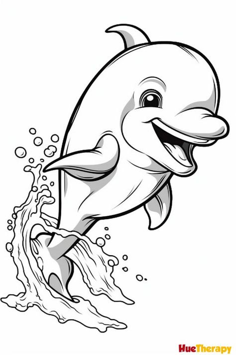 dolphin coloring pages Dolphin Coloring Pages, Princess Coloring Pages, Unicorn Coloring Pages, Animal Coloring Books, Easy Coloring Pages, Cartoon Coloring Pages, Art Drawings For Kids, Coloring Book Art, Cute Coloring Pages