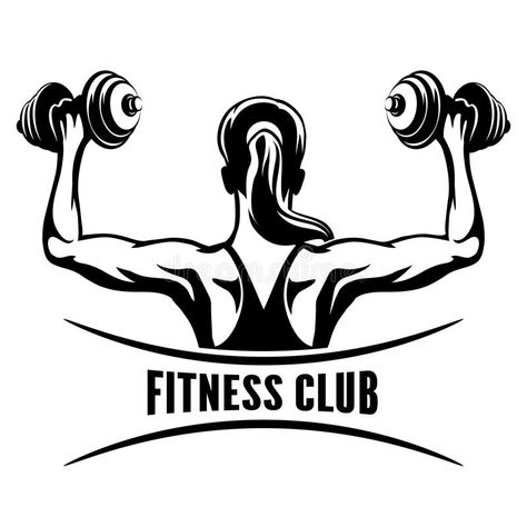 Muscled Woman, Fitness Club Logo, Logo Fitness, Bubble Drawing, Women Svg, Gym Art, Gym Logo, Music Festival Poster, Cloud Vector