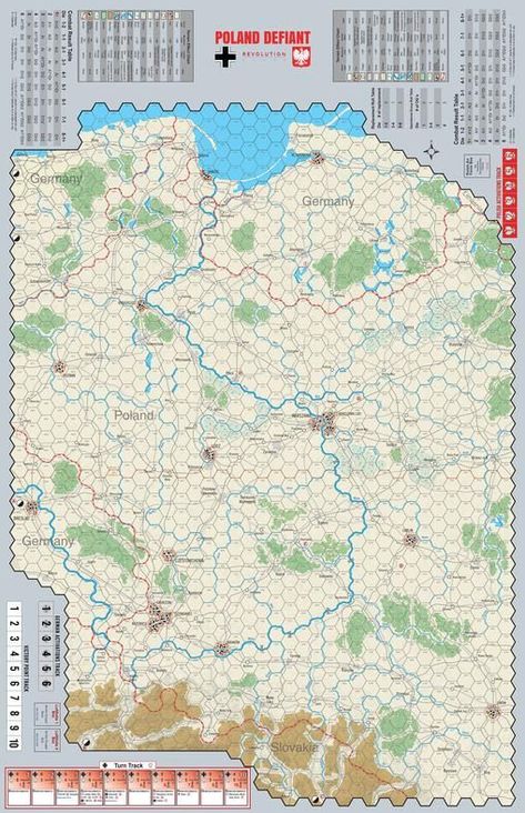 Detailed Kriegsspiel map for Poland 1939 Country Maps, Hobby Games, Military History, Battlefield, Poland, Map, History, Art