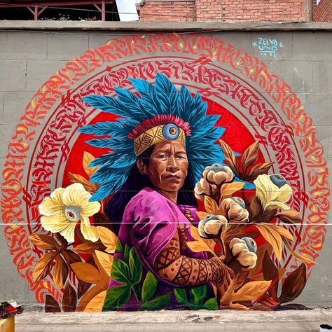 Street Art Wiki | By @smoke.ms and @zelvauno in Supe, Peru for @concrearte.pe. | Facebook Street Art Graffiti Murals, Aztec Paintings, Mexican Paintings, Street Wall Art, 2023 Photo, Mexico Art, Amazing Street Art, Graffiti Murals, Facebook Fan Page