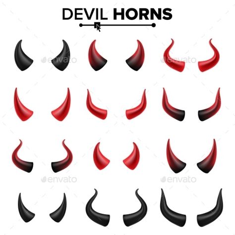 Devil Horns Drawing, Demon Horns Drawing, Devil Horns Tattoo, Horns Drawing, Horns Art, Devil Drawing, Tail Drawing, Demon Horns, Devil Tattoo