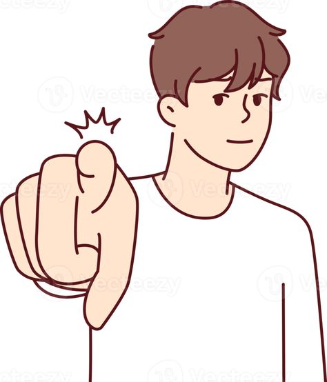 Character Pointing At Camera, How To Draw Pointing Finger, Pointing At You, Anime Pointing Finger, Person Pointing At Camera, Pointing At Camera Reference, Pointing Finger Drawing, Pointing At Screen, Pointing At The Camera