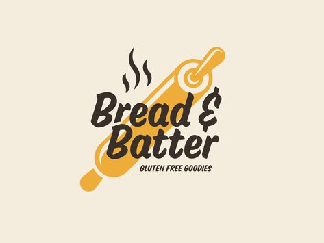 Bread & Batter identity mark roll pin bakery illustration breakfast bread logo branding design Bread Logo Design Ideas, Bread Logo Design, Croissant Logo, Illustration Breakfast, Peace Cookies, Jordan Wilson, Bakery Illustration, Bread Logo, Dessert Logo