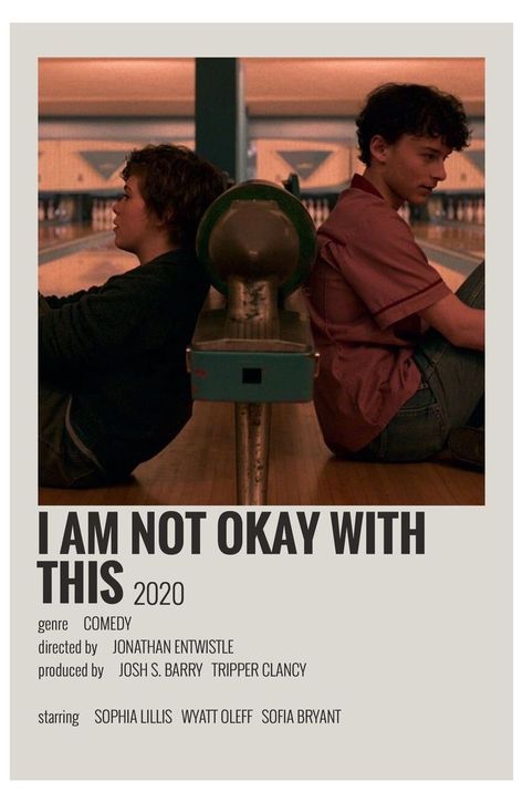 i am not okay with this minimalist movie post with sophia lillis and wyatt oleff Random Posters, Indie Movie Posters, Movie Wall, Iconic Movie Posters, Movie Card, Buku Harry Potter, Film Posters Minimalist, Film Poster Design, Minimalist Posters