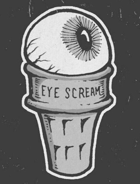 Eye scream Eye Scream, Arte Doodle, Arte Inspo, Eye Art, Dark Art, Scream, Art Sketches, Painting & Drawing, Art Inspo