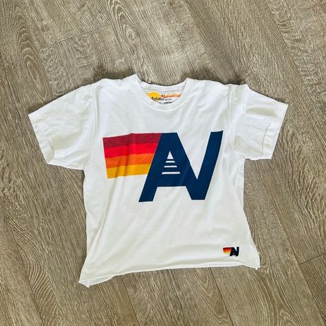 Aviator Nation, white cropped shirt Avatar Nation Clothes, Aviator Nation Shirt, Cute White Shirt, Aviator Nation Logo, Cute White Shirts, Miami Trip, Dream Christmas, Preppy Fits, Clothing Board