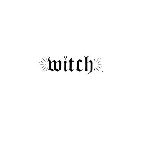 Witch Word Tattoo, I Put A Spell On You Tattoo, Small Witch Tattoo, Minimalist Witch Tattoo, Wicca Tattoo Ideas, Simple Witch Tattoo, Small Witchy Tattoos, Witch Tattoo Ideas, Witchy Words